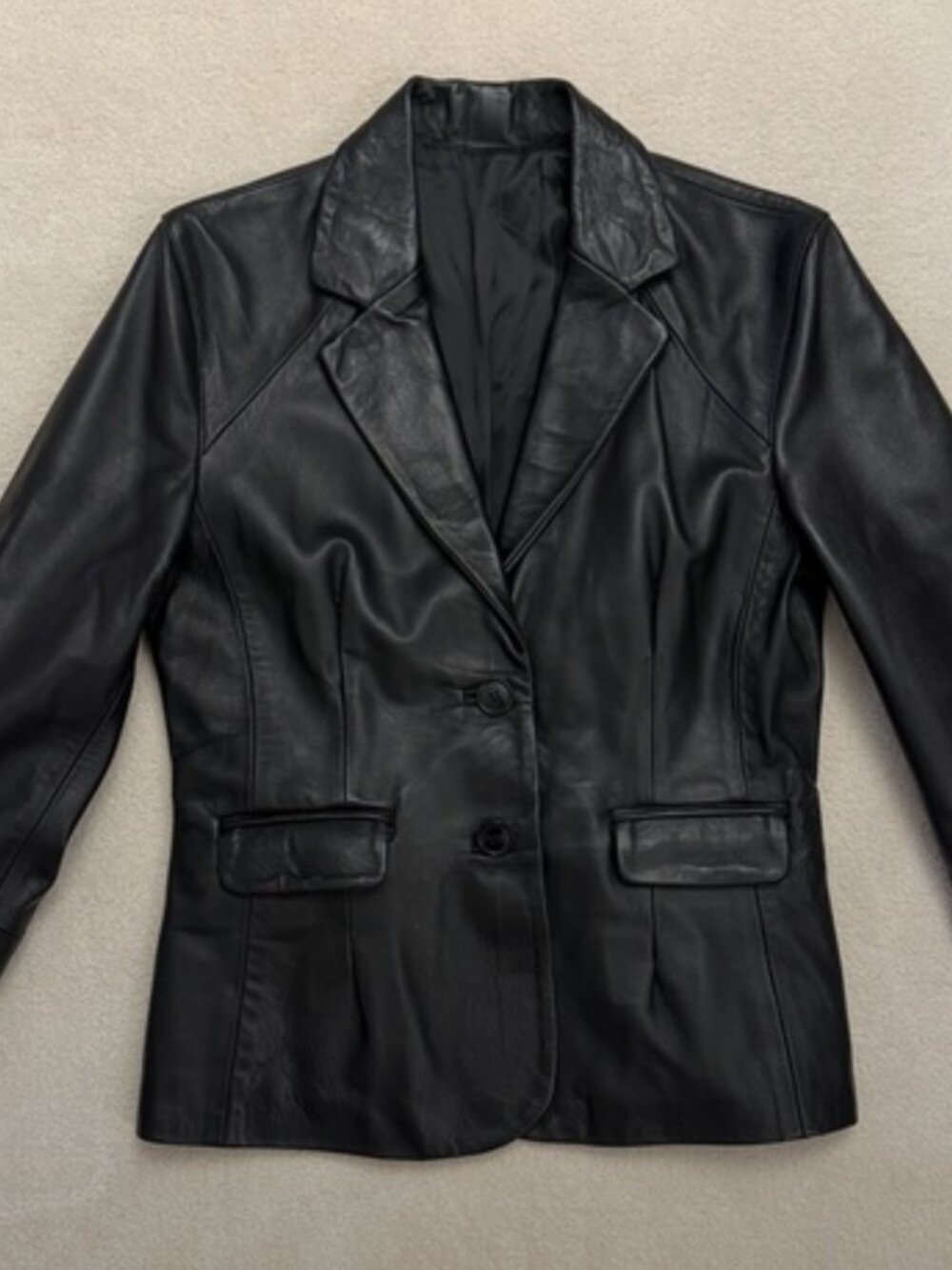 Gazelle Roma Leather jacket blazer style real leather made in Italy size L